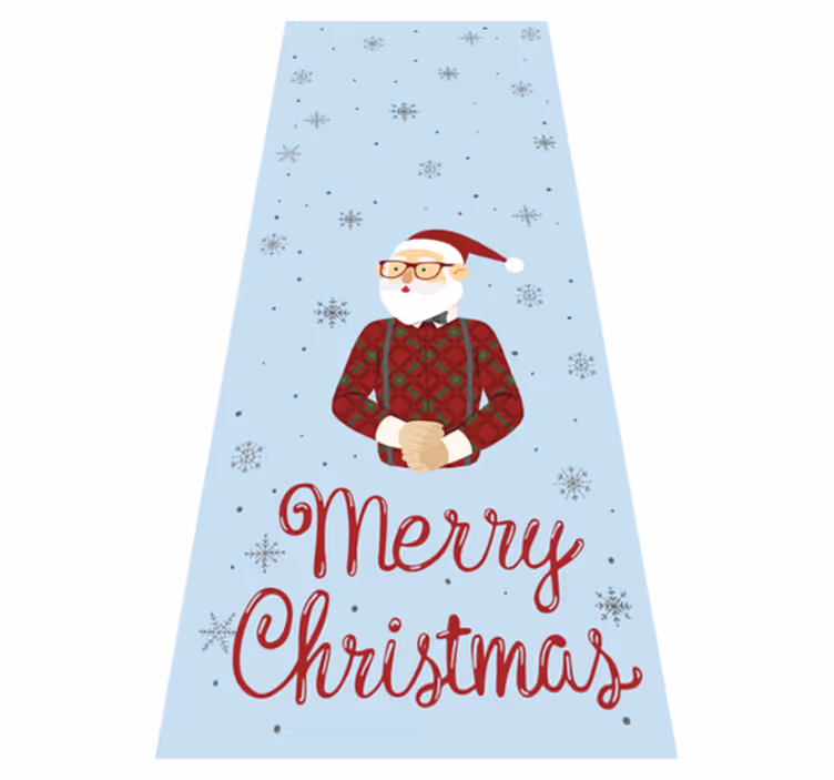 Jul vinyl teppe glad hipster jul - Tenstickers
