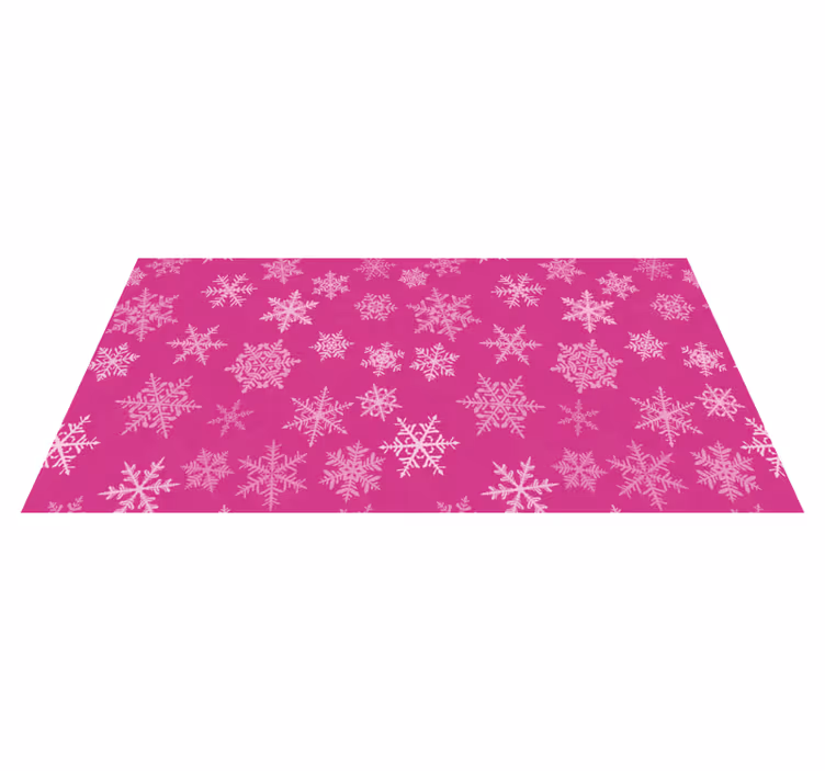 Jul vinyl teppe med snøfnuggmønster - Tenstickers