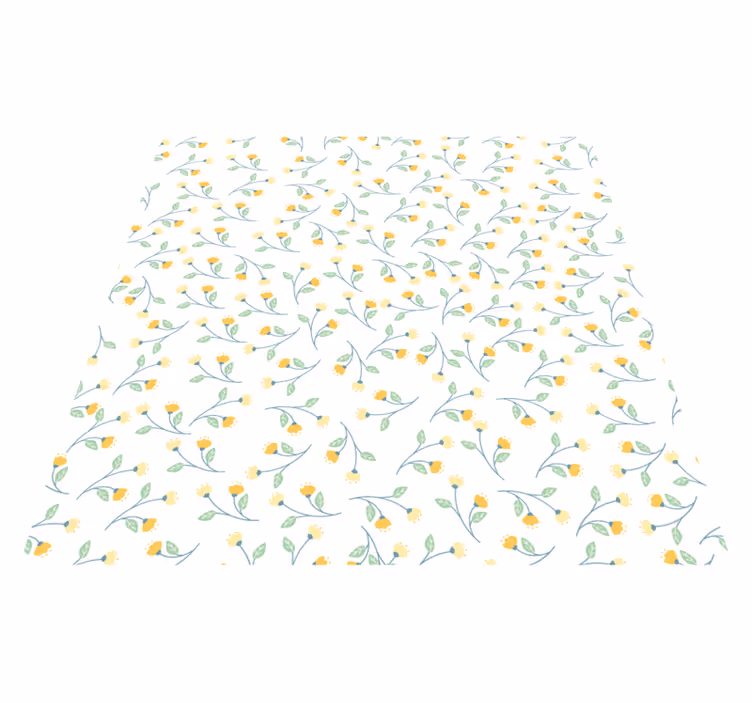 Vårstil vinyl teppe blomster og planter - Tenstickers