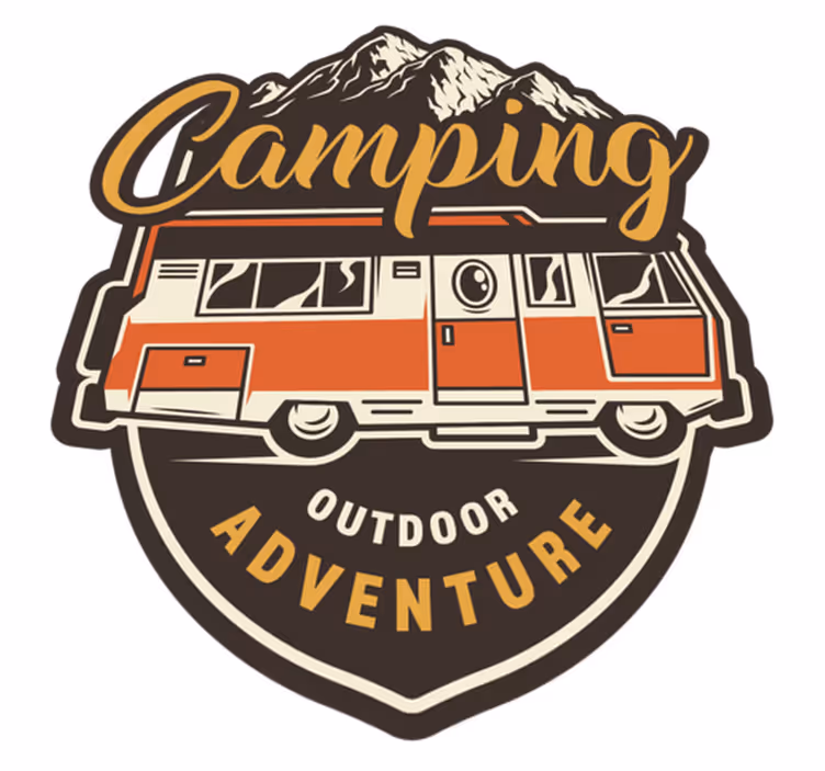 Vinyl teppe blomster og planter bobil camping eventyr - Tenstickers