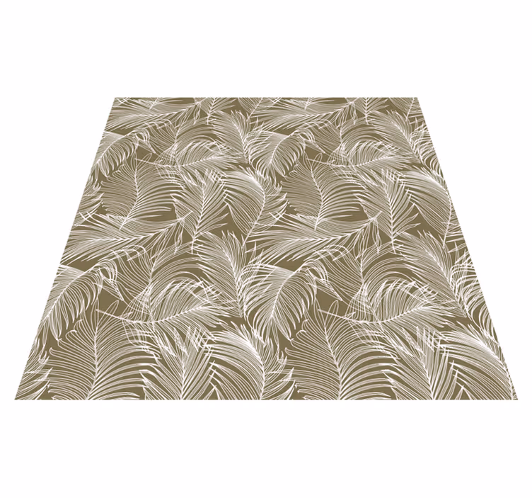 Elegant brune blader vinyl teppe blomster og planter - Tenstickers