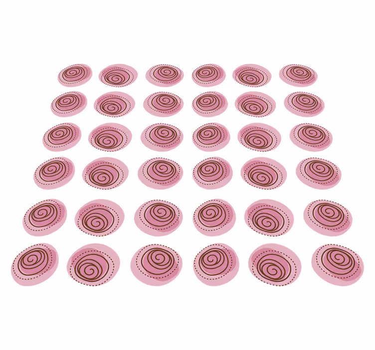Rosa blomsterornament vinyl teppe blomster og planter - Tenstickers