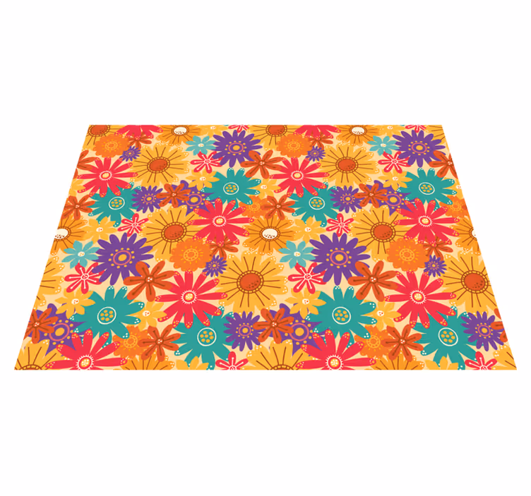 Masse blomster vinyl teppe blomster og planter - Tenstickers