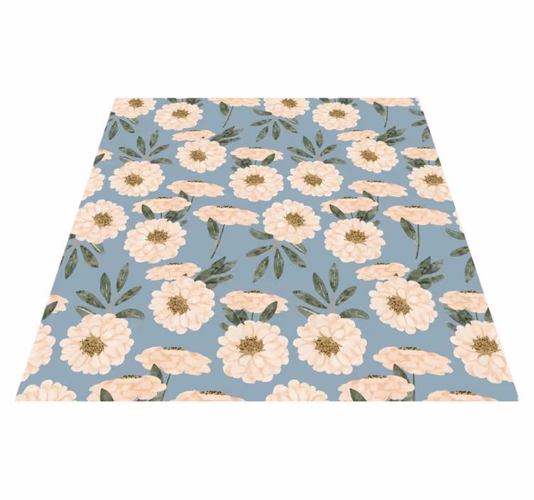 Vinyl teppe blomster og planter eksotisk maling - Tenstickers