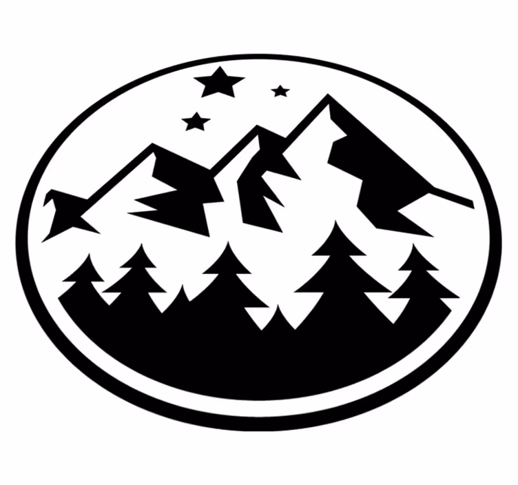 Fjellskog scene vinyl teppe blomster og planter - Tenstickers