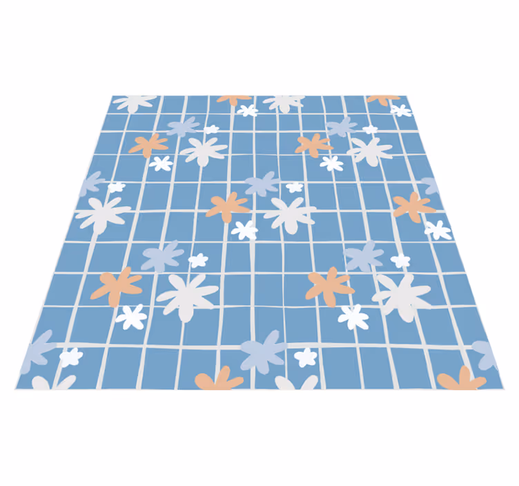 Vinyl teppe blomster og planter blomsterillustrasjon - Tenstickers