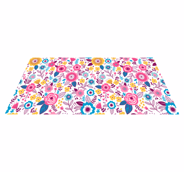 Vinyl teppe blomster og planter kallax rosa blomster - Tenstickers