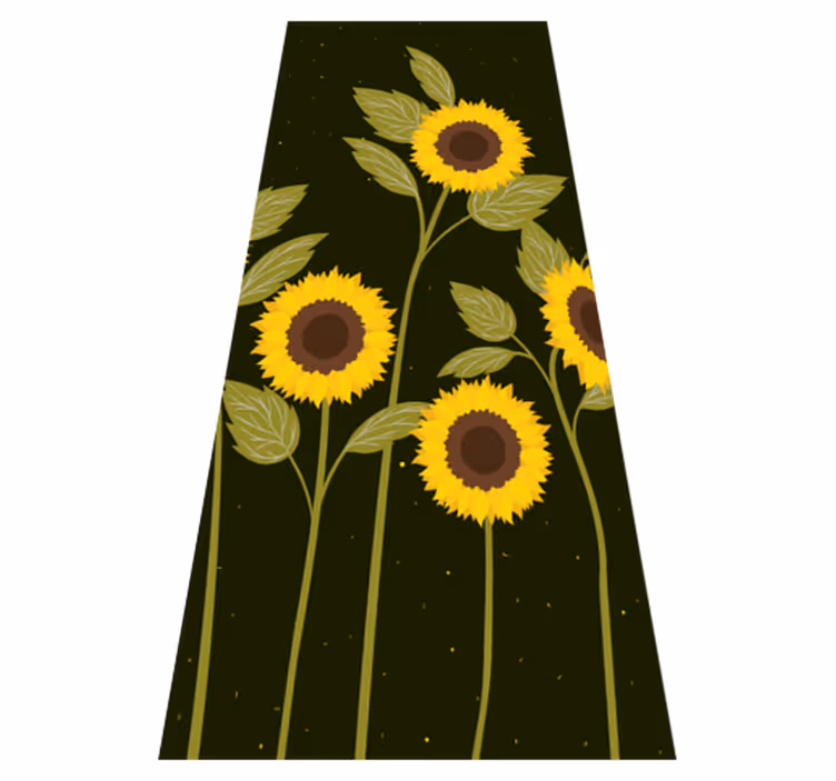Solblomster eng vinyl teppe blomster og planter - Tenstickers