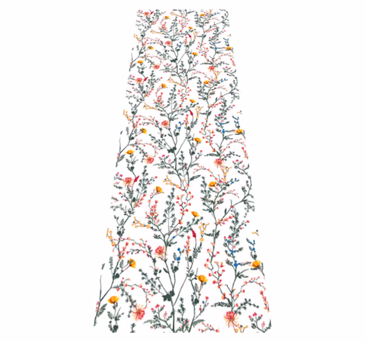 Tynt minimalistisk hage vinyl teppe blomster og planter - Tenstickers