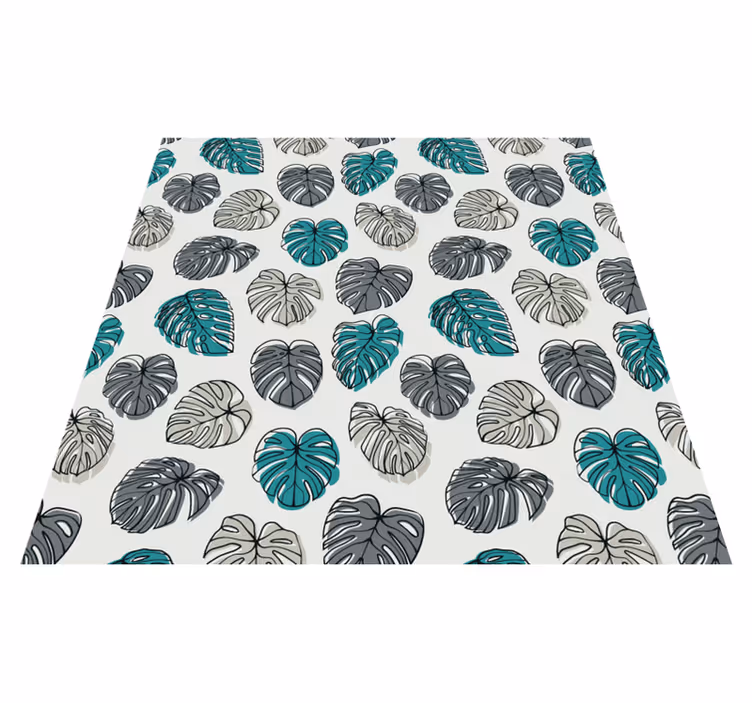 Abstrakte tropiske blader vinyl teppe blomster og planter - Tenstickers