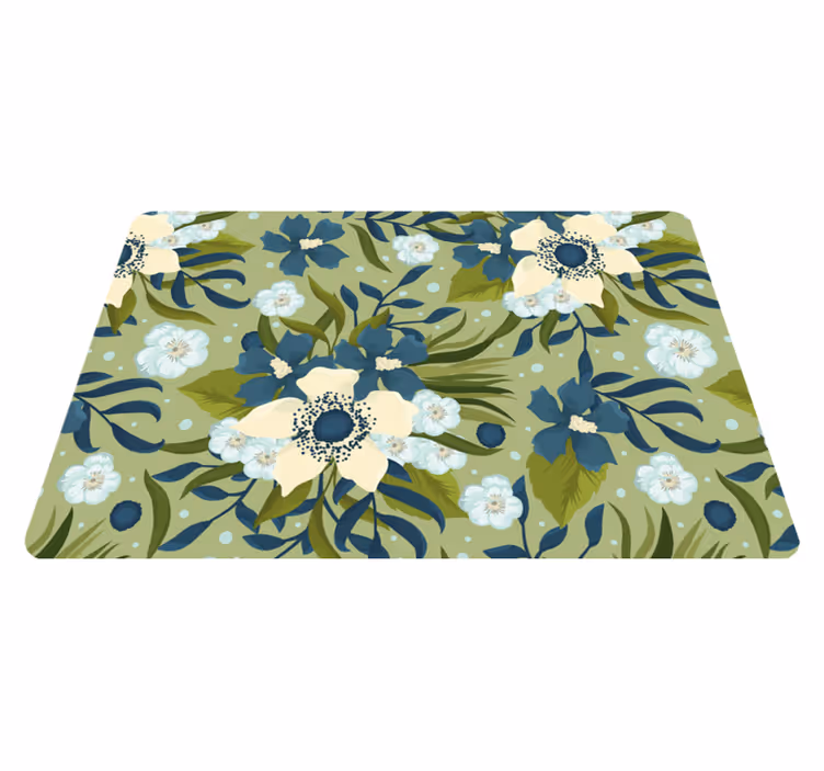 Sommerfarger mønster vinyl teppe blomster og planter - Tenstickers