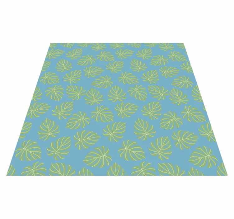 Vinyl teppe blomster og planter sommergrønne blader - Tenstickers