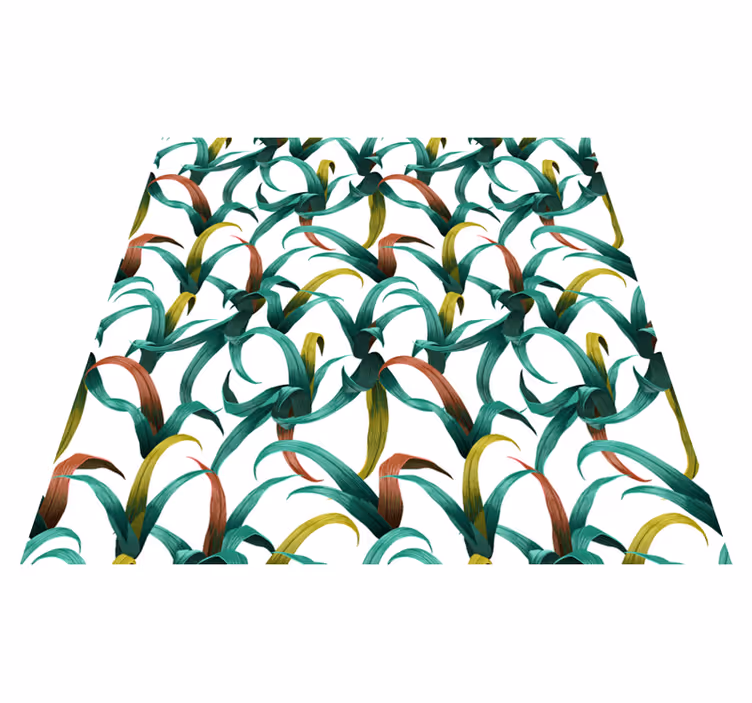 Vinyl teppe blomster og planter vakre tropiske planter - Tenstickers