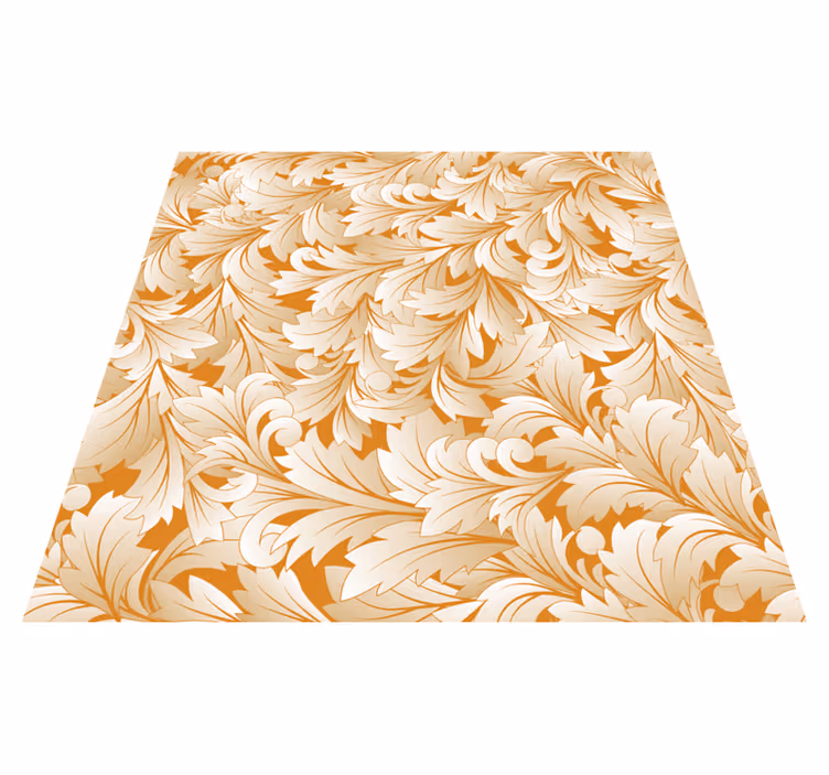 Vinyl teppe blomster og planter med elegant blomstermønster - Tenstickers