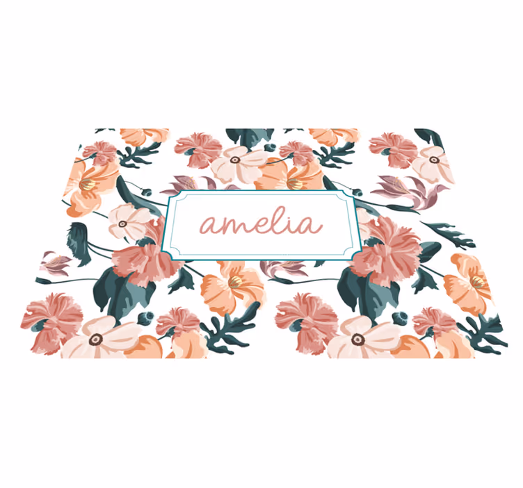 Vinyl teppe blomster og planter vakre pastellblomster - Tenstickers