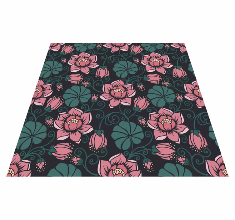 Vinyl teppe blomster og planter klatrende blomster - Tenstickers