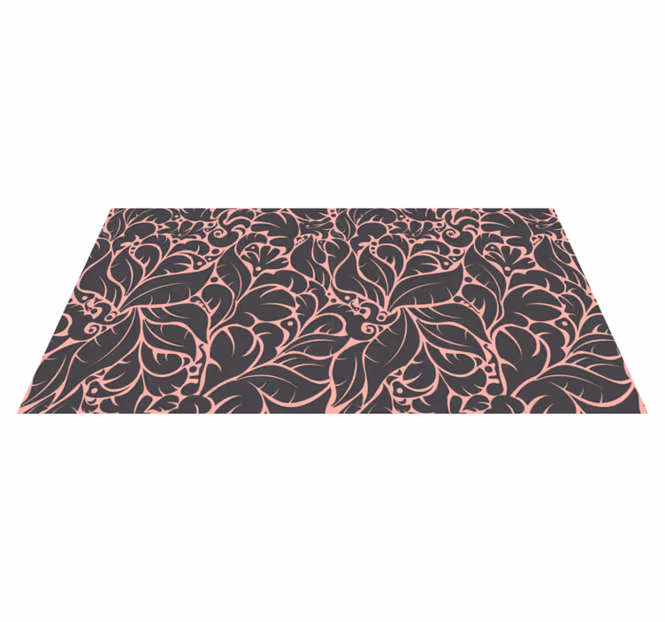 Vinyl teppe blomster og planter med blomstrete mønster - Tenstickers