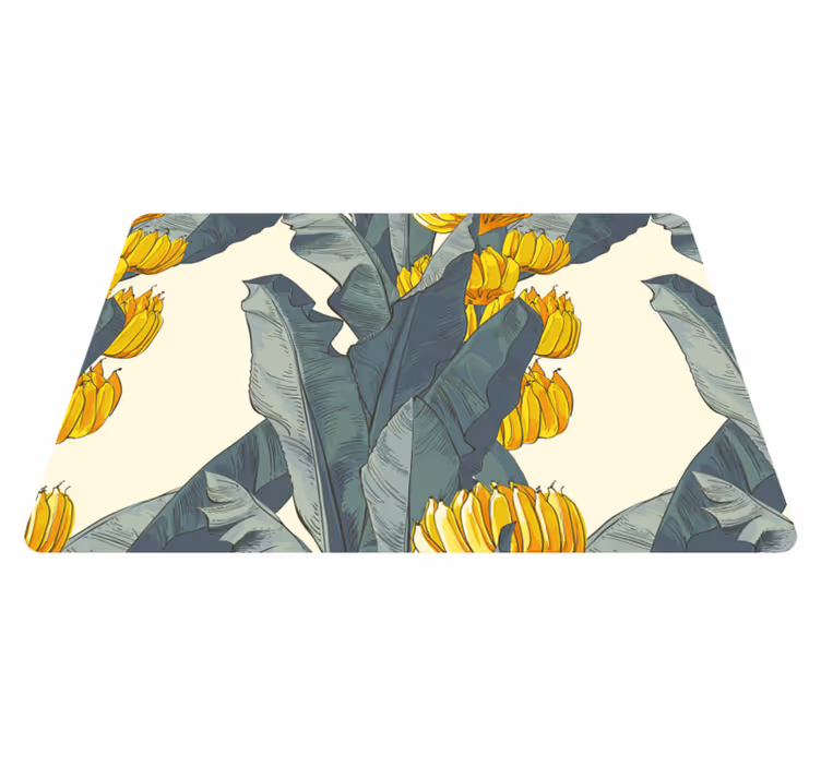 Vinyl teppe blomster og planter banan tre mønster - Tenstickers