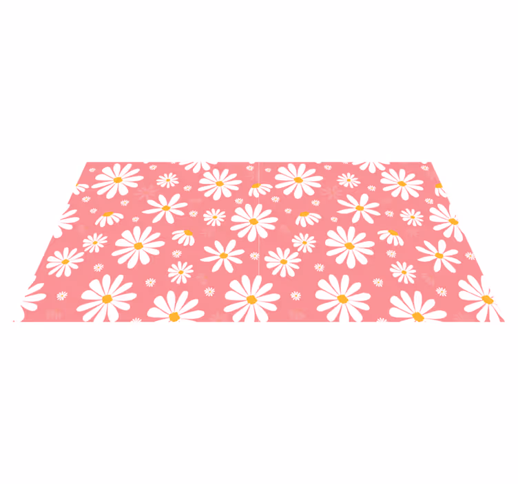 Vinyl teppe blomster og planter vintage tusenfryd - Tenstickers