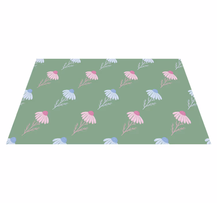 Vinyl teppe blomster og planter kamilleblomst mønster - Tenstickers