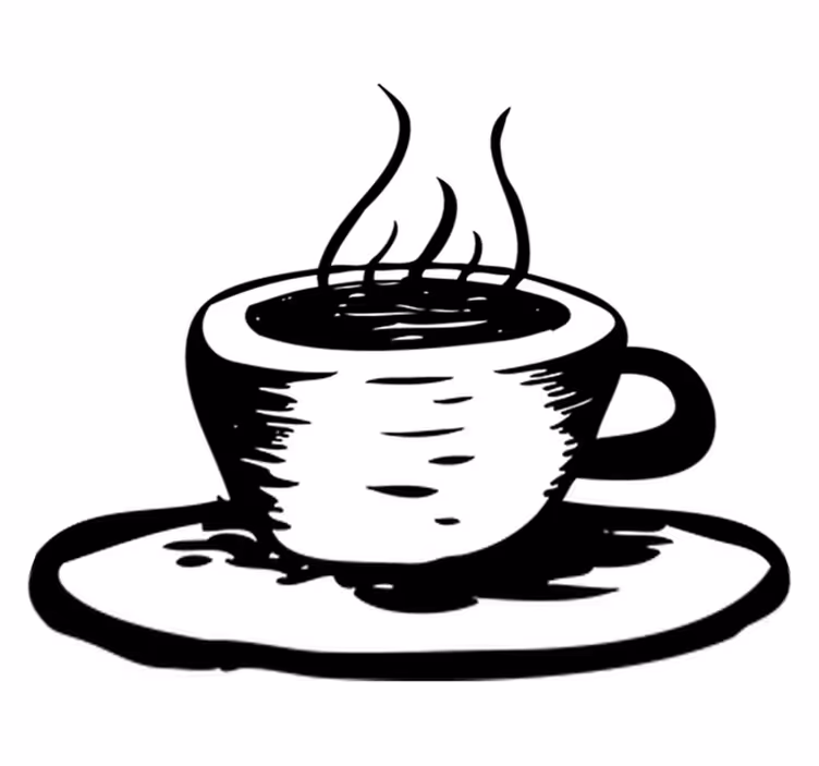 Vinyl teppe kjøkken kaffe med melk - Tenstickers