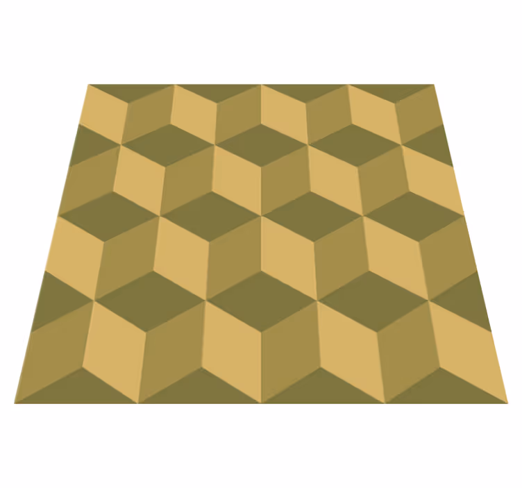 Vinyl teppe spiserom beige 3d terninger - Tenstickers