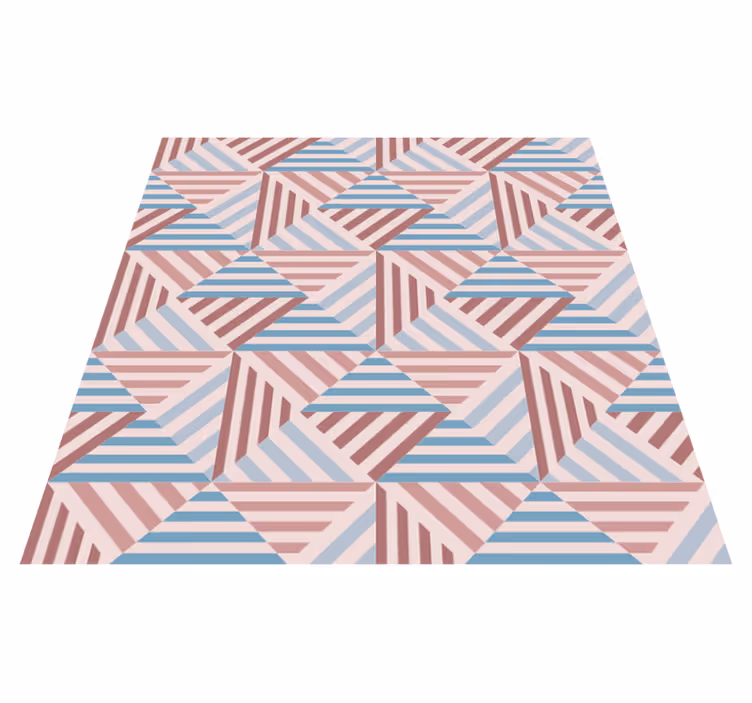 Abstract geometri vinyl teppe spiserom - Tenstickers