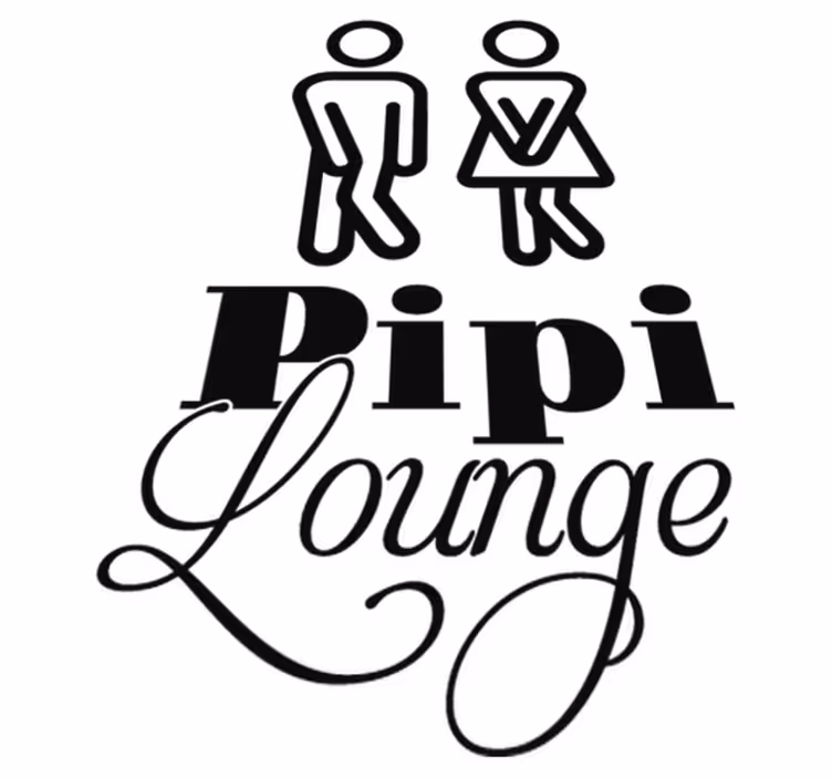 Pipi lounge bad vinyl teppe - Tenstickers