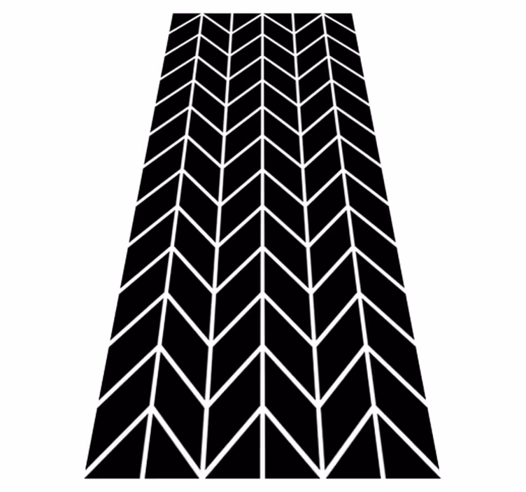 Bad vinyl teppe med geometriske piler - Tenstickers