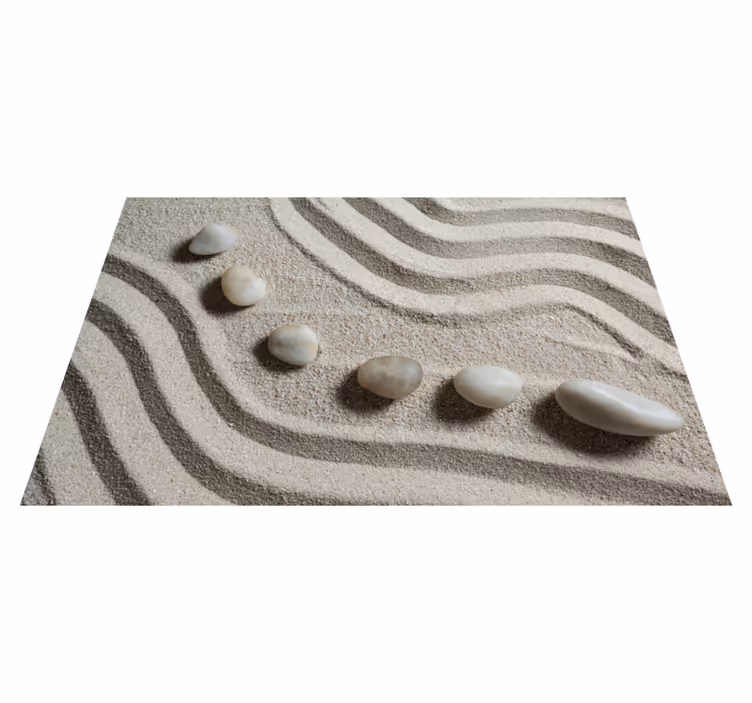Bad vinyl teppe zen sti sand - Tenstickers