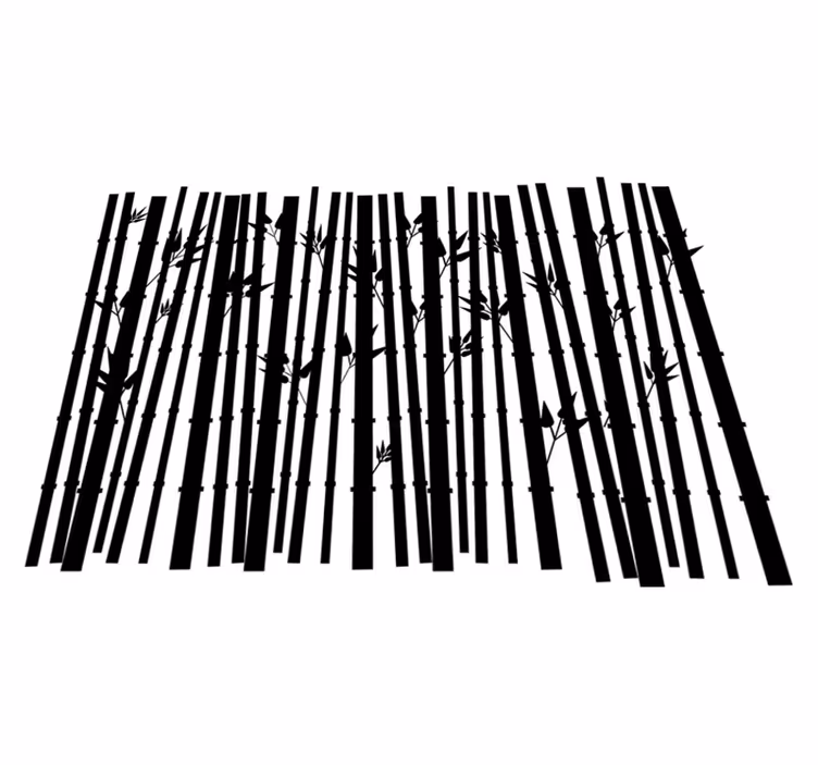 Bad vinyl teppe bambusplanter - Tenstickers