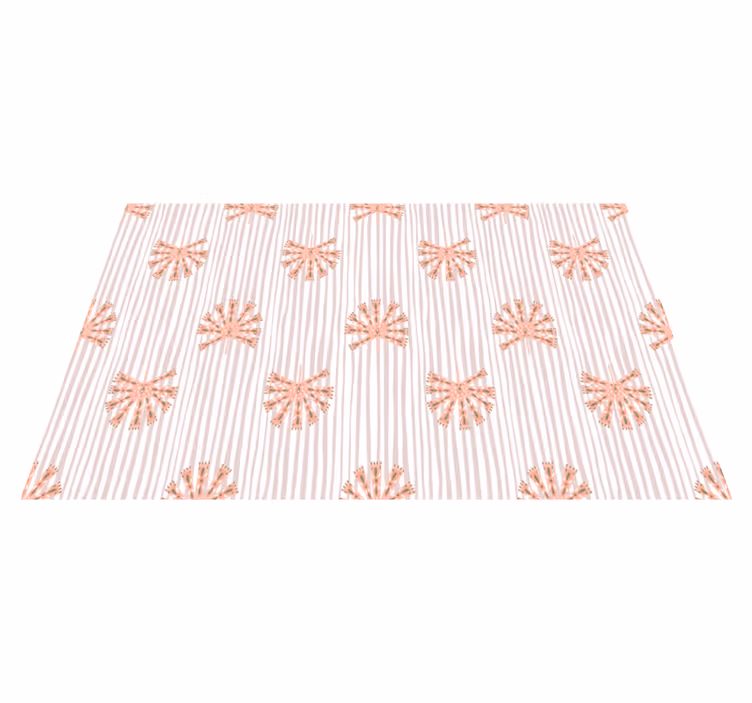 Vinyl teppe blomster og planter geometriske pastellblomster - Tenstickers