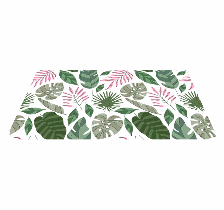 Vinyl teppe blomster og planter tropiske hageplanter - Tenstickers