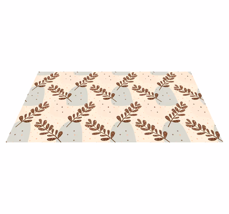 Aesthetic rammer pastell vinyl teppe blomster og planter - Tenstickers