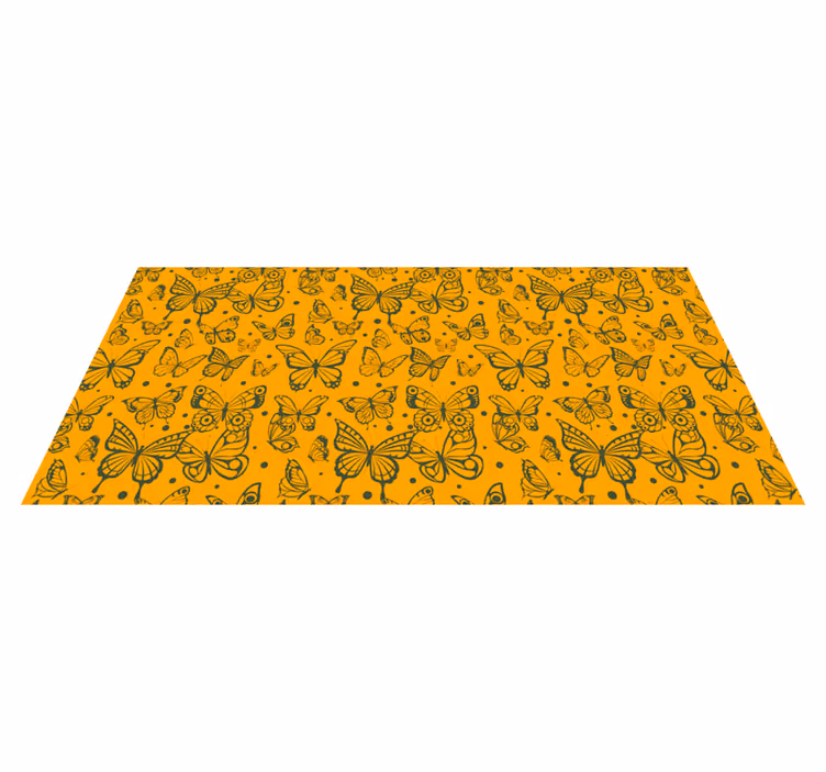 Vinyl teppe blomster og planter sommerfuglmotiv - Tenstickers