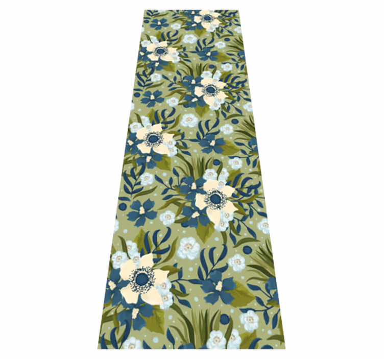 Vinyl teppe blomster og planter blomstermønster - Tenstickers