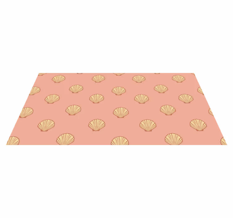 Vinyl teppe blomster og planter skjellmønster dekor - Tenstickers