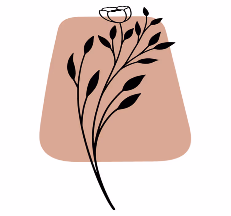 Stilig blomster og planter vinyl teppe - Tenstickers