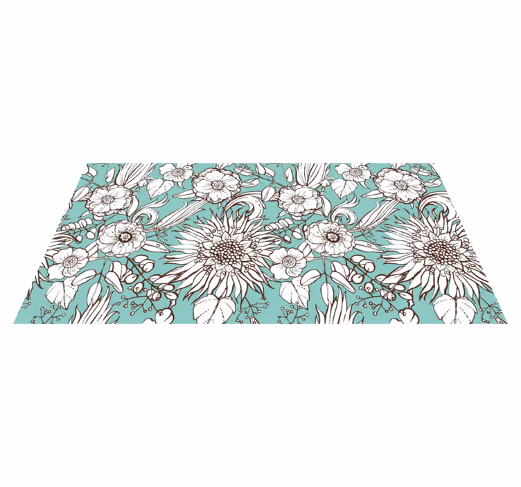 Vinyl teppe blomster og planter blomsterdesign kolleksjon - Tenstickers
