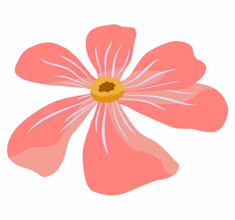 Rosa blomstermønster vinyl teppe blomster og planter - Tenstickers