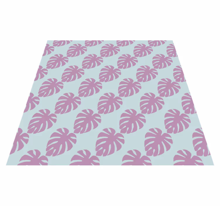 Bladmotiv vinyl teppe blomster og planter - Tenstickers