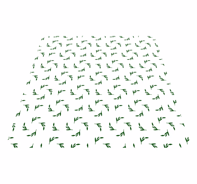 Vinyl teppe blomster og planter botanisk bladillustrasjon - Tenstickers