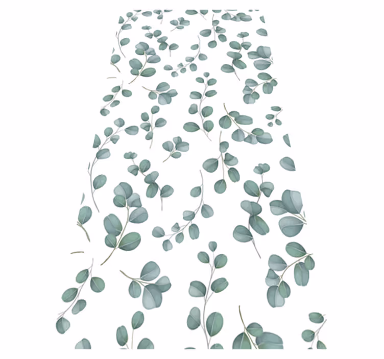 Vinyl teppe blomster og planter eucalyptusdesign - Tenstickers