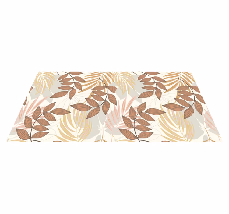 Elegant bladinspirasjon vinyl teppe blomster og planter - Tenstickers