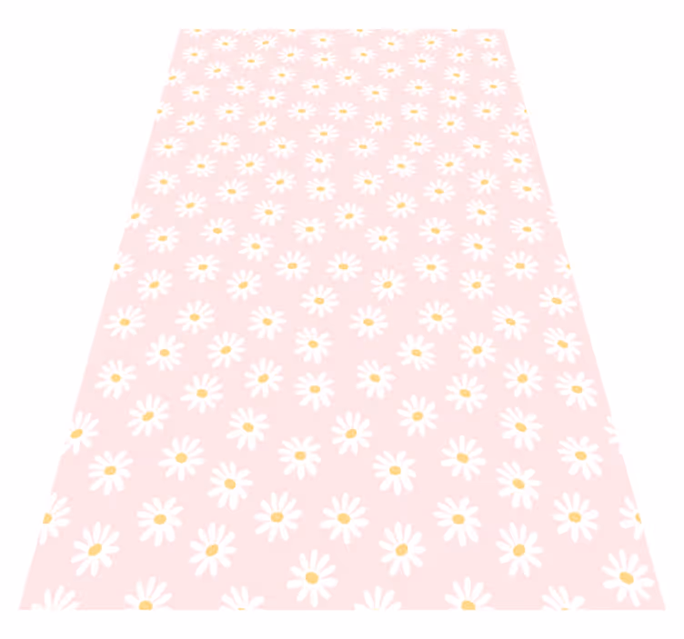 Daisy blomstermønster vinyl teppe soverom - Tenstickers