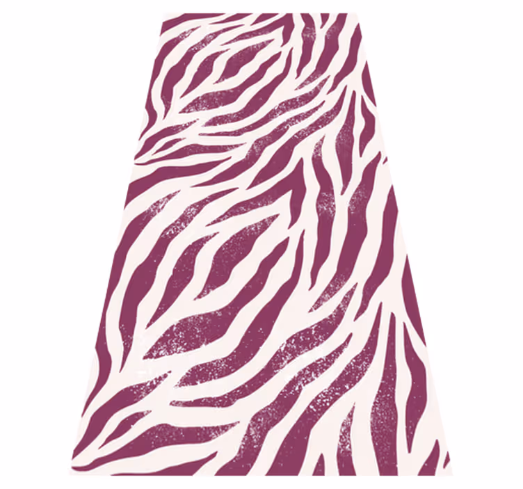 Vinyl teppe dyreavtrykk lilla og hvit zebra mønster - Tenstickers