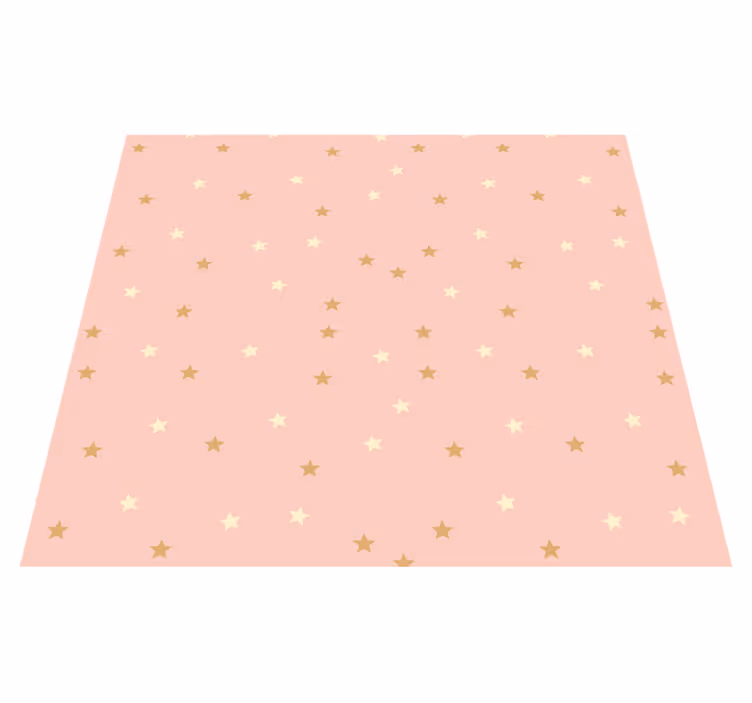 Vinyl teppe stjerner små gullstjerner på rosa - Tenstickers