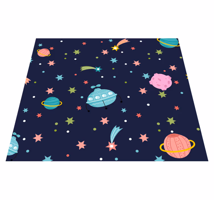 Vinyl teppe stjerner himmelsk rom - Tenstickers