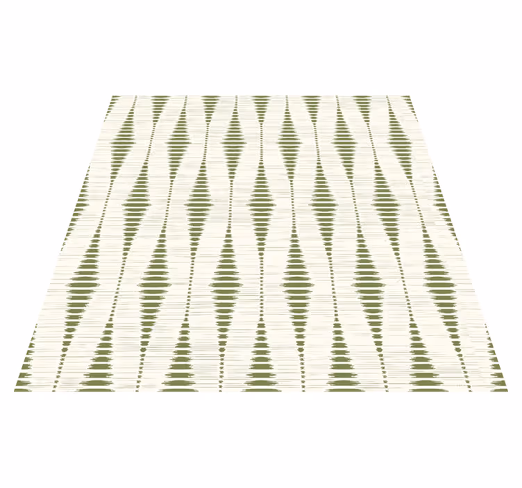 Vinyl teppe geometrisk mosegrønn rabaul ikat - Tenstickers