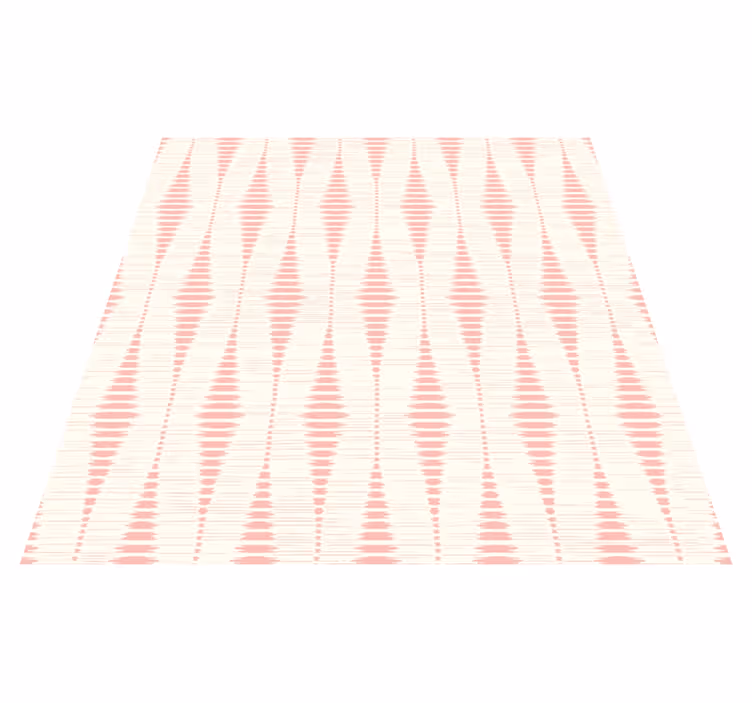 Vinyl teppe geometrisk pastellrosa rabaul ikat - Tenstickers